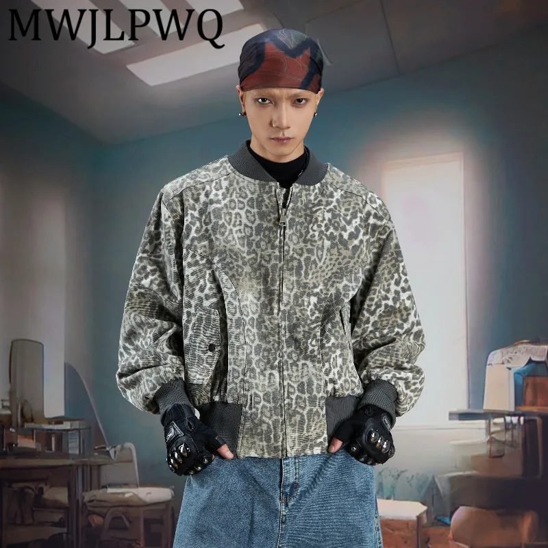MWJLPWQ Men's American Street Leopard Print Baseball Jacket Zipper Street Short Coat Niche Personality Unisex Casual Tops 11946
MWJLPWQ Men's American Street Leopard Print Baseball Jacket Zipper Street Short Coat Niche Personality Unisex Casual Tops 11946