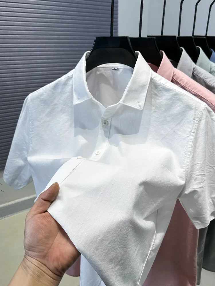 Pop 100% Cotton High-end Men's Summer Classic Shirt Short Sleeved New Solid Color Casual Fashion Simple And Comfortable Trendy T
Pop 100% Cotton High-end Men's Summer Classic Shirt Short Sleeved New Solid Color Casual Fashion Simple And Comfortable Trendy T