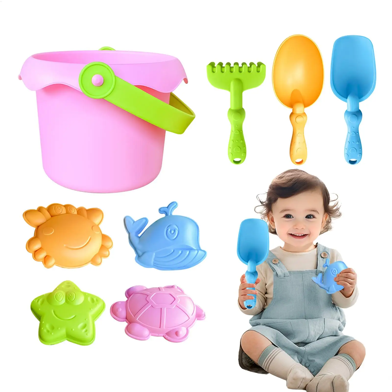 Sand Toys Set Kids Sand Toys For Beach Lightweight Design Sandbox Castle Construction Kit With Molds Bucket Shovels For School
Sand Toys Set Kids Sand Toys For Beach Lightweight Design Sandbox Castle Construction Kit With Molds Bucket Shovels For School