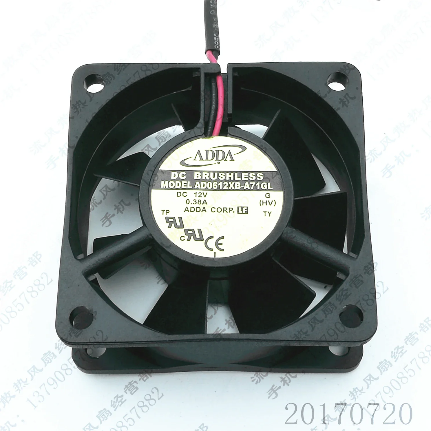 ADDA AD0612XB-A71GL DC 12 В 0,38 А 60x60x25 мм 2-проводной охлаждающий вентилятор для сервера
ADDA AD0612XB-A71GL DC 12 В 0,38 А 60x60x25 мм 2-проводной охлаждающий вентилятор для сервера