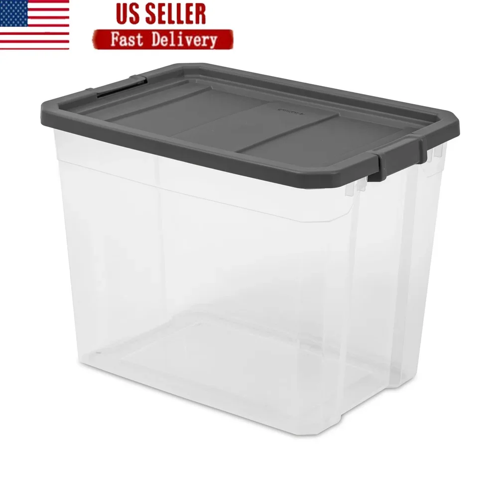 Durable Stacking Storage Box with Lid Clear Plastic 108 Quart Heavy Duty Latches Organized Bin Ideal Garage Basement Attic
Durable Stacking Storage Box with Lid Clear Plastic 108 Quart Heavy Duty Latches Organized Bin Ideal Garage Basement Attic