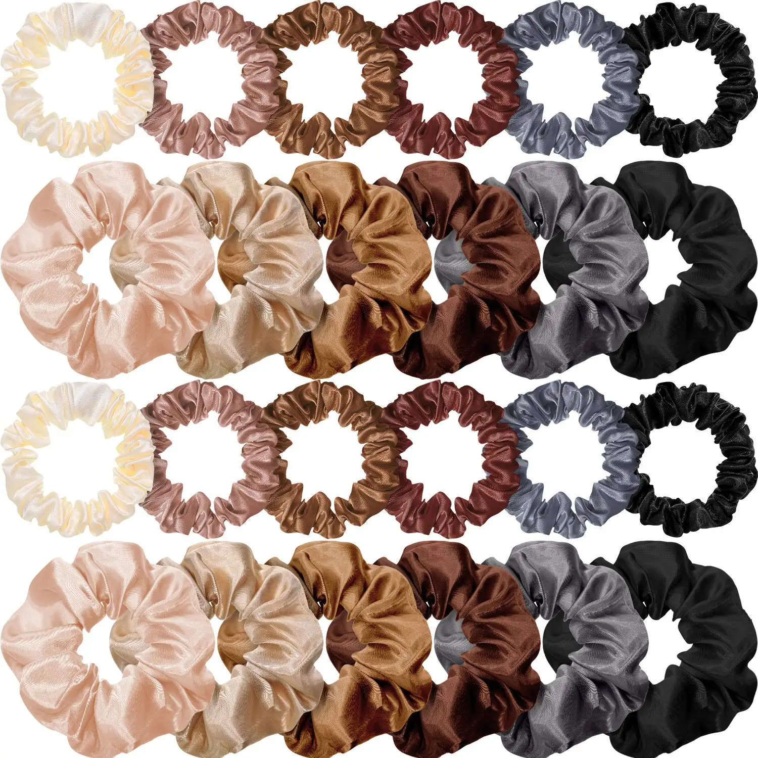 24 Pcs Satin Hair Scrunchies Silk Elastic Bands Ponytail Holders for Women Girls, Vintage Colors
24 Pcs Satin Hair Scrunchies Silk Elastic Bands Ponytail Holders for Women Girls, Vintage Colors