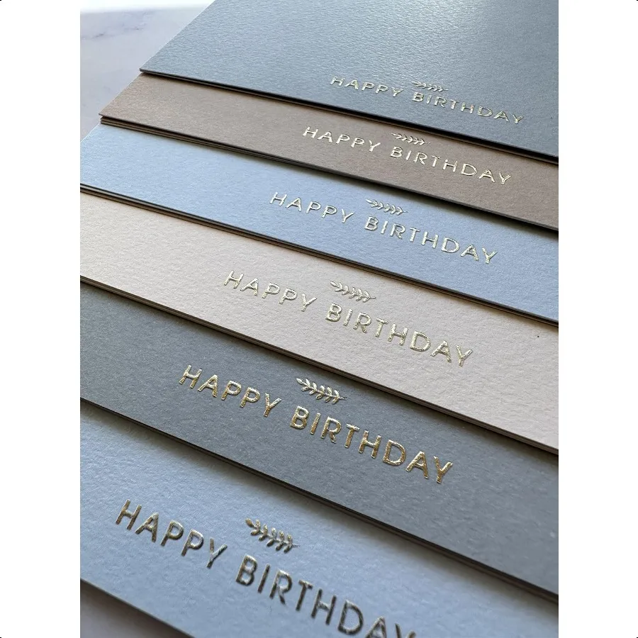 Happy Birthday Cards With Envelopes and Stickers Elegant Dusty Blue Emboss Gold Foil Pressed Blank Notes Wedding Bridal Baby Sh
Happy Birthday Cards With Envelopes and Stickers Elegant Dusty Blue Emboss Gold Foil Pressed Blank Notes Wedding Bridal Baby Sh