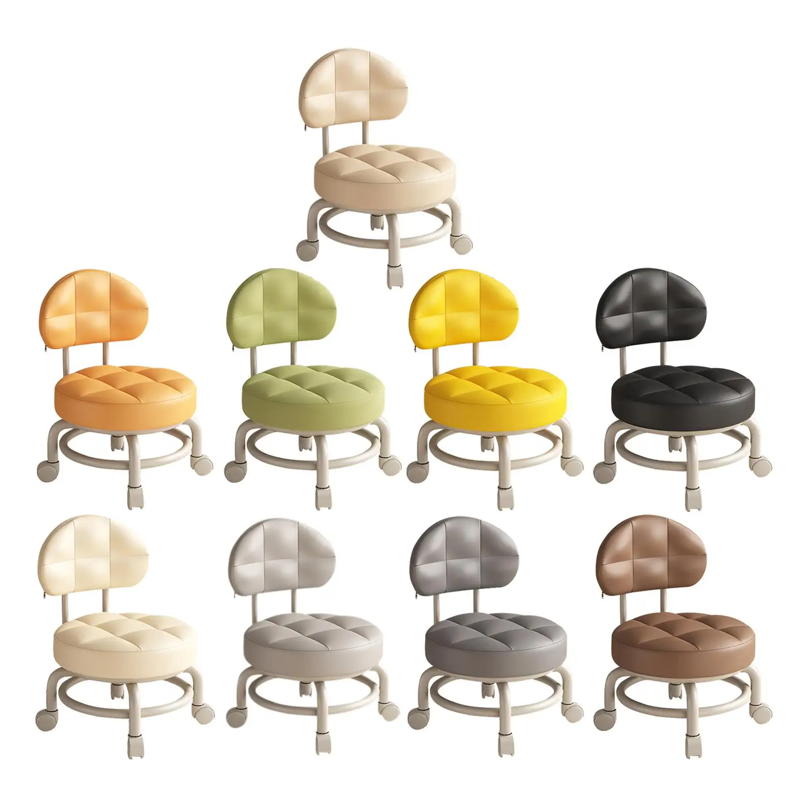 Низкий круглый вращающийся стул из искусственной кожи 360° ° Вращающийся табурет на колесиках, низкий стул для дома, библиотеки, офиса, гаража, салона
Низкий круглый вращающийся стул из искусственной кожи 360° ° Вращающийся табурет на колесиках, низкий стул для дома, библиотеки, офиса, гаража, салона