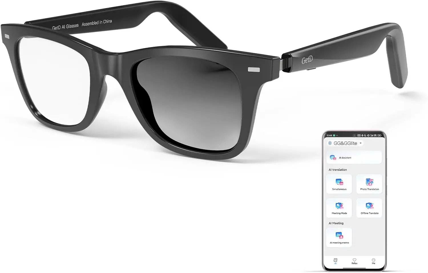 AI Smart Glasses for Men Women, Real-Time Translation 145 Languages, 11H Music, Bluetooth, Photochromic Lens, Daily Travel
AI Smart Glasses for Men Women, Real-Time Translation 145 Languages, 11H Music, Bluetooth, Photochromic Lens, Daily Travel