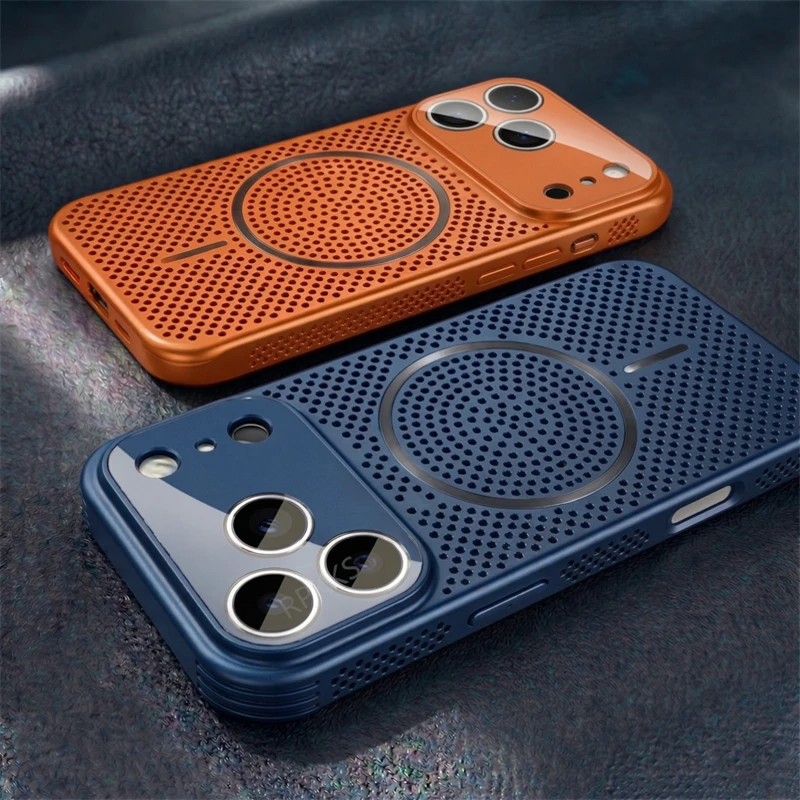 Luxury Heat Dissipation For Magsafe Magnetic Phone Case For iPhone 17 16 14 15 Plus 13 12 Pro Max Glass Lens Protection Cover
Luxury Heat Dissipation For Magsafe Magnetic Phone Case For iPhone 17 16 14 15 Plus 13 12 Pro Max Glass Lens Protection Cover