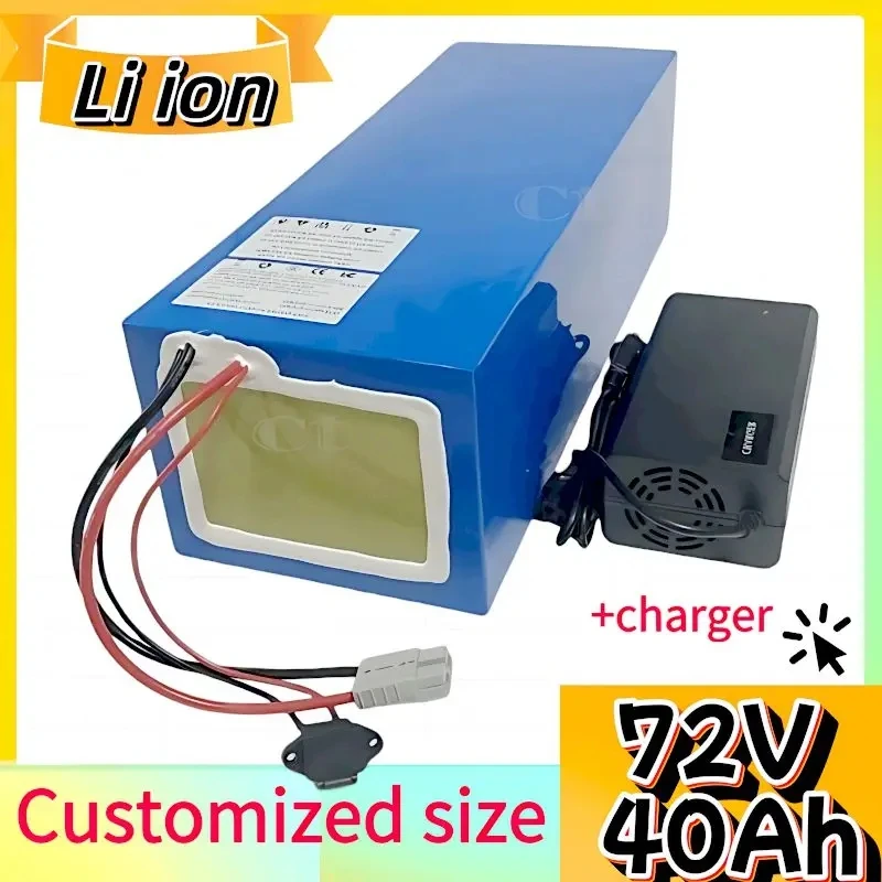 li-ion battery72v 40Ah bluetooth BMS APP lithium ion for 5000w electric snowmobile Mountain bike tractor Motorcycle scooter
li-ion battery72v 40Ah bluetooth BMS APP lithium ion for 5000w electric snowmobile Mountain bike tractor Motorcycle scooter