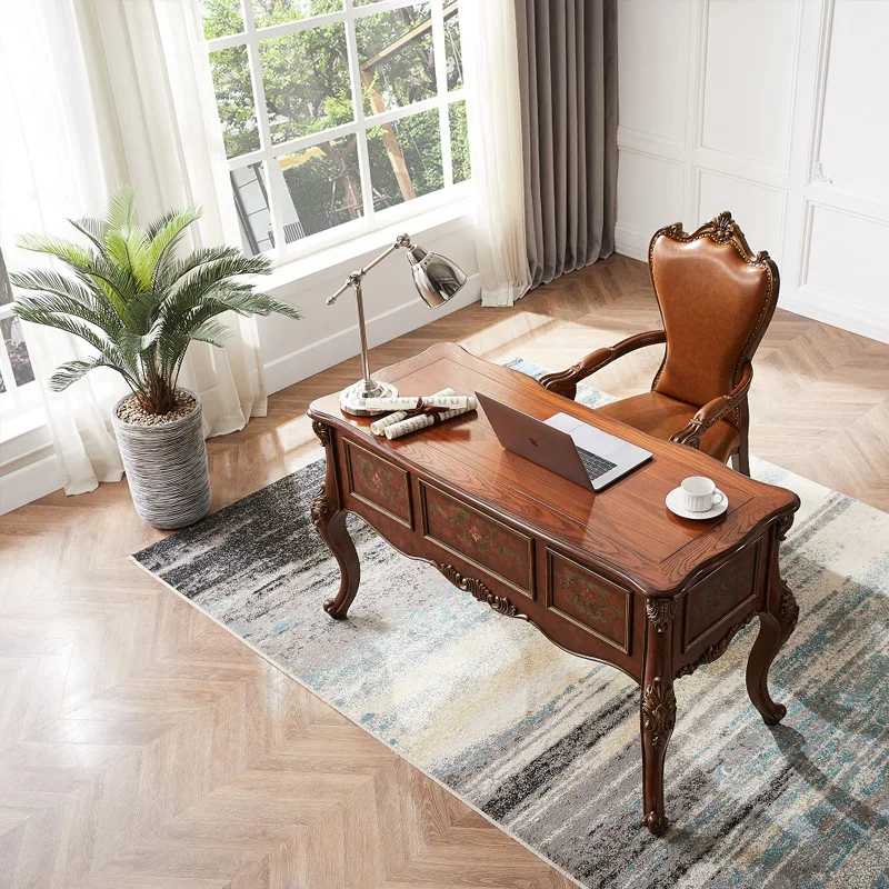 Factory Wholesale American Painted Computer Desk Desk Villa European Solid Wood Home Study Furniture Writing Desk
Factory Wholesale American Painted Computer Desk Desk Villa European Solid Wood Home Study Furniture Writing Desk