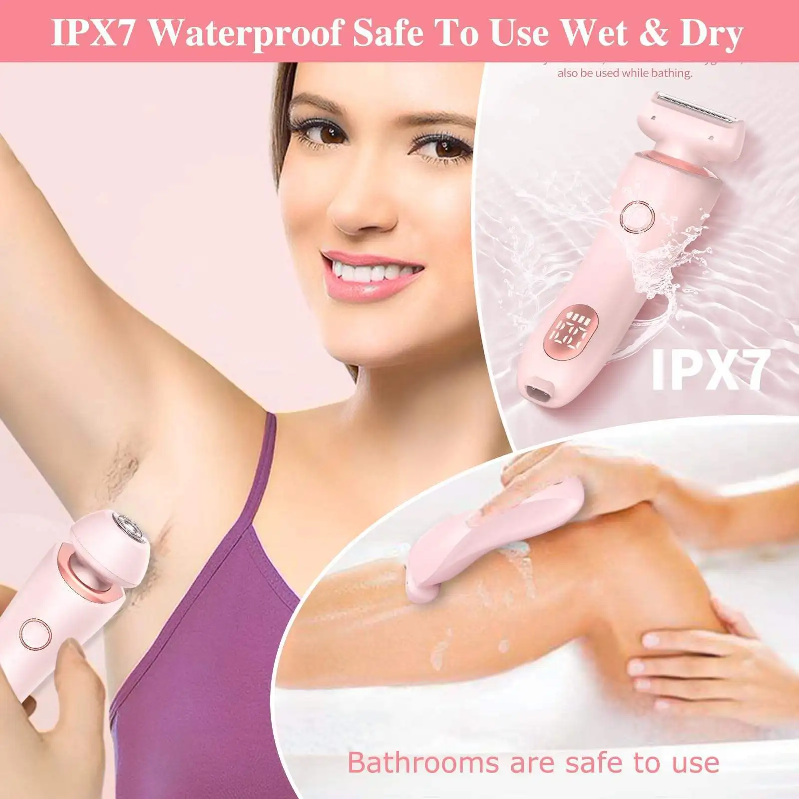 Electric Razors for Women 2 in 1 Bikini Trimmer Face Shavers Hair Removal for Underarms Legs Ladies Body Trimmer IPX7 Waterproof
Electric Razors for Women 2 in 1 Bikini Trimmer Face Shavers Hair Removal for Underarms Legs Ladies Body Trimmer IPX7 Waterproof
