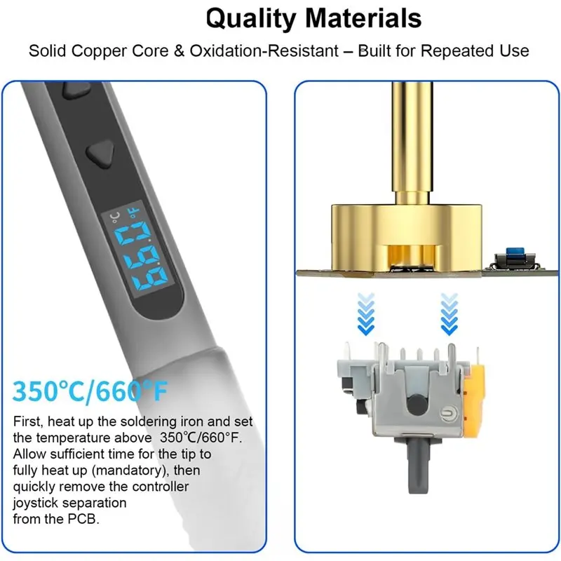 【THANKSGIVING DAY】Joystick Soldering Iron Tip Controllers Analog Sticks Repair Tool Game Controller Joystick Repair Tool Analog
【THANKSGIVING DAY】Joystick Soldering Iron Tip Controllers Analog Sticks Repair Tool Game Controller Joystick Repair Tool Analog
