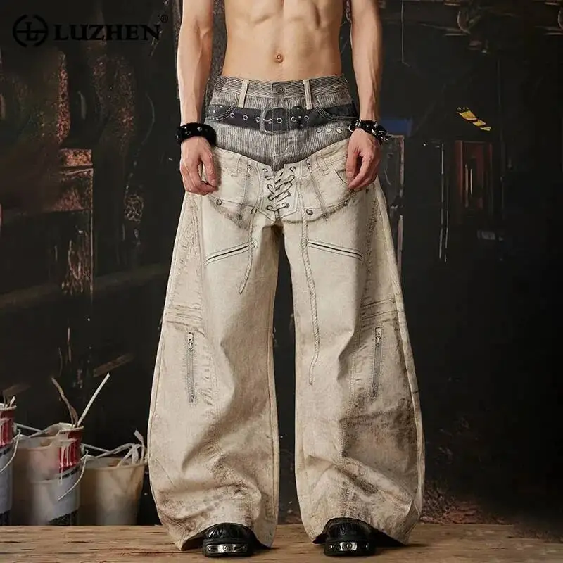 LUZHEN 2026 New Original 3D Printed Baggy Straight Jeans Men's Fashion Handsome Street Personalized Wide Leg Denim Pants JY6593
LUZHEN 2026 New Original 3D Printed Baggy Straight Jeans Men's Fashion Handsome Street Personalized Wide Leg Denim Pants JY6593