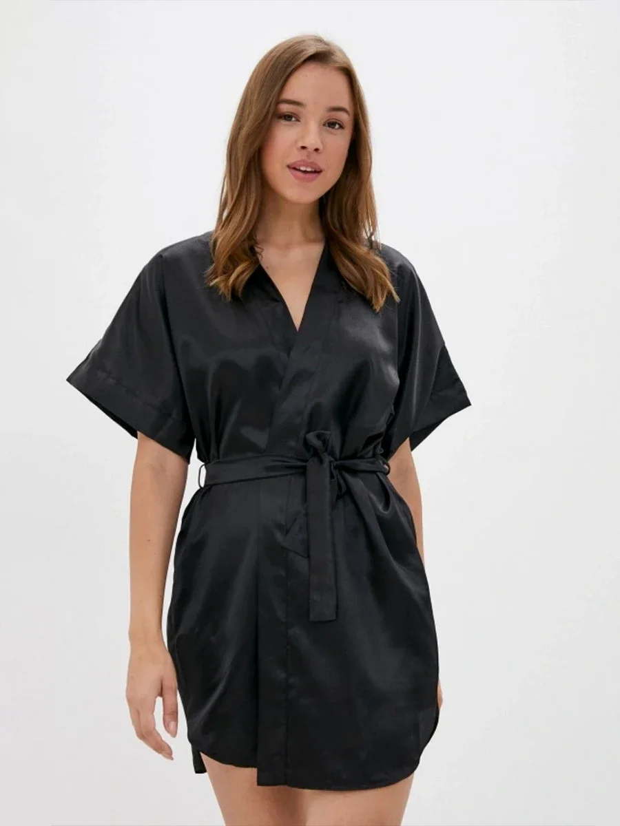 Muzuleva Summer New Women's Short Sleeved Nightgown Comfortable Loose Robes Female Basic Belt Pajamas Solid Color Home Wear
Muzuleva Summer New Women's Short Sleeved Nightgown Comfortable Loose Robes Female Basic Belt Pajamas Solid Color Home Wear