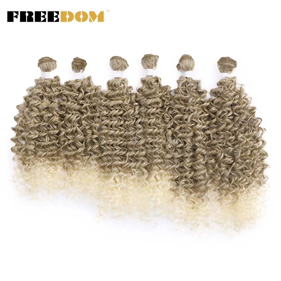 FREEDOM Synthetic Deep Culry Wave Hair Bundles Ombre Brown Blonde Hair Extensions 6pcs/pack 22 24 26 inch Curly Hair Weave
FREEDOM Synthetic Deep Culry Wave Hair Bundles Ombre Brown Blonde Hair Extensions 6pcs/pack 22 24 26 inch Curly Hair Weave