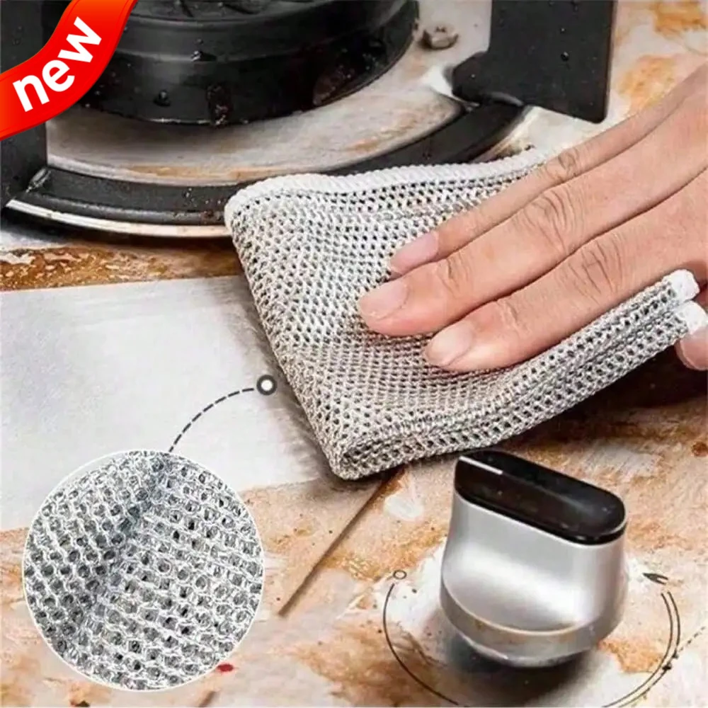 10pcs Thick Steel Wire Scouring Pads Double Sided, Kitchen Dishwashing Cloths Pot Scrubber Cookware Cleaning Rags Household
10pcs Thick Steel Wire Scouring Pads Double Sided, Kitchen Dishwashing Cloths Pot Scrubber Cookware Cleaning Rags Household