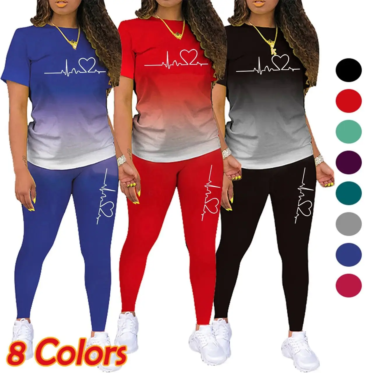 Summer Women's Faion Print T-irt And Pants Suit Sli Casual Outfit for Ladies Trendy Ensemble Autumn 2024 Release
Summer Women's Faion Print T-irt And Pants Suit Sli Casual Outfit for Ladies Trendy Ensemble Autumn 2024 Release