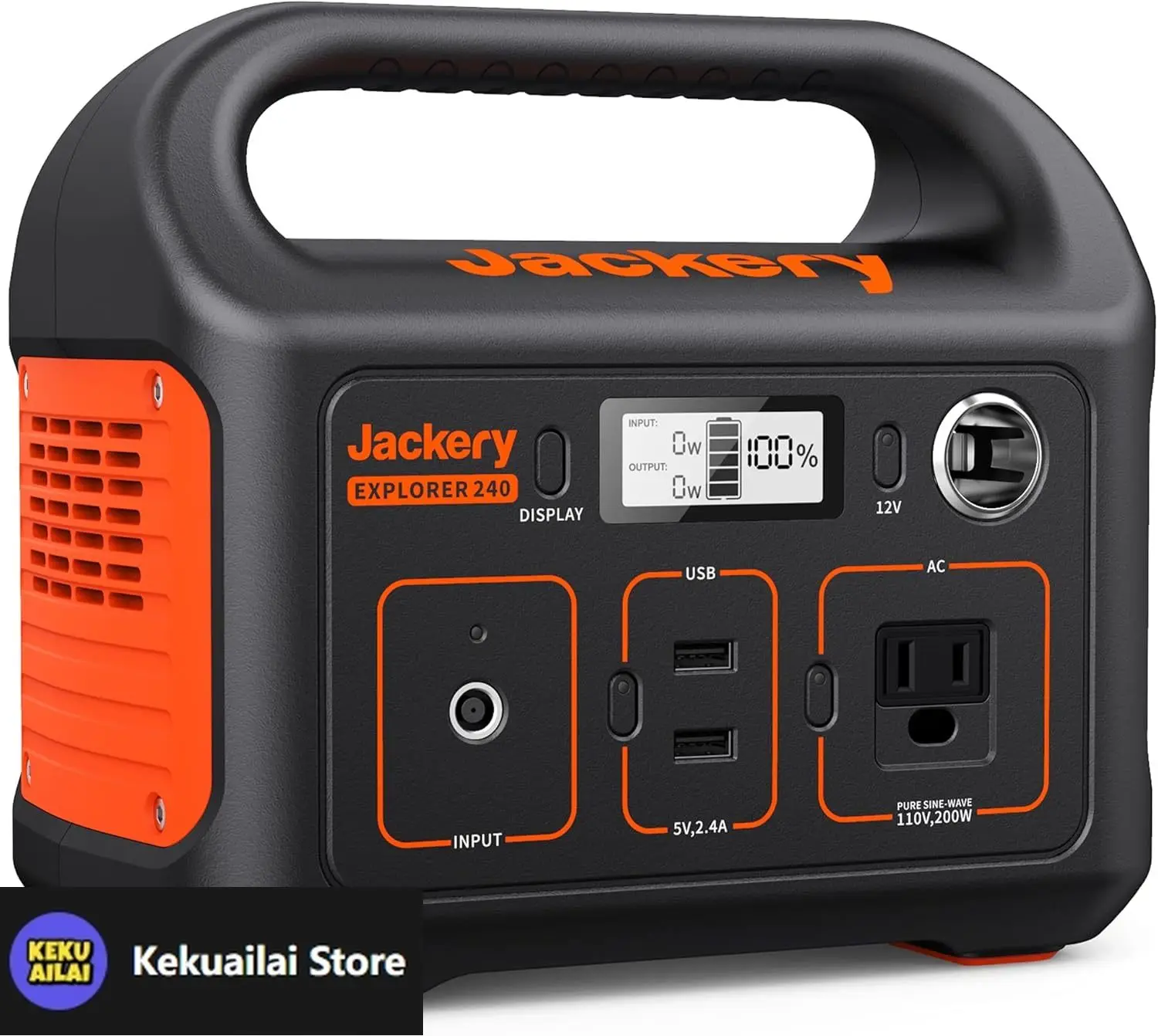 Portable Power Station Explorer 240, 240Wh Emergency Backup Lithium Battery, 110V/200W Pure Sinewave AC Outlet
Portable Power Station Explorer 240, 240Wh Emergency Backup Lithium Battery, 110V/200W Pure Sinewave AC Outlet