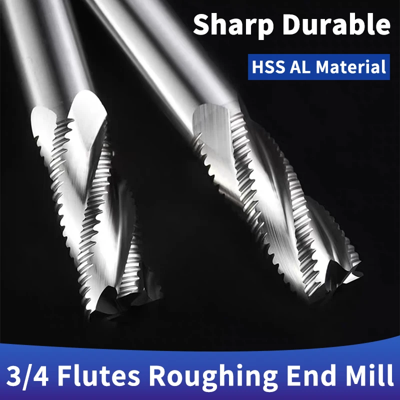 UT TAP 1PCS HSS Fully Ground Roughing End Mills Standard Length Metal Cutter D6-D32mm 2/3/4Flutes Aluminum Milling Tool
UT TAP 1PCS HSS Fully Ground Roughing End Mills Standard Length Metal Cutter D6-D32mm 2/3/4Flutes Aluminum Milling Tool
