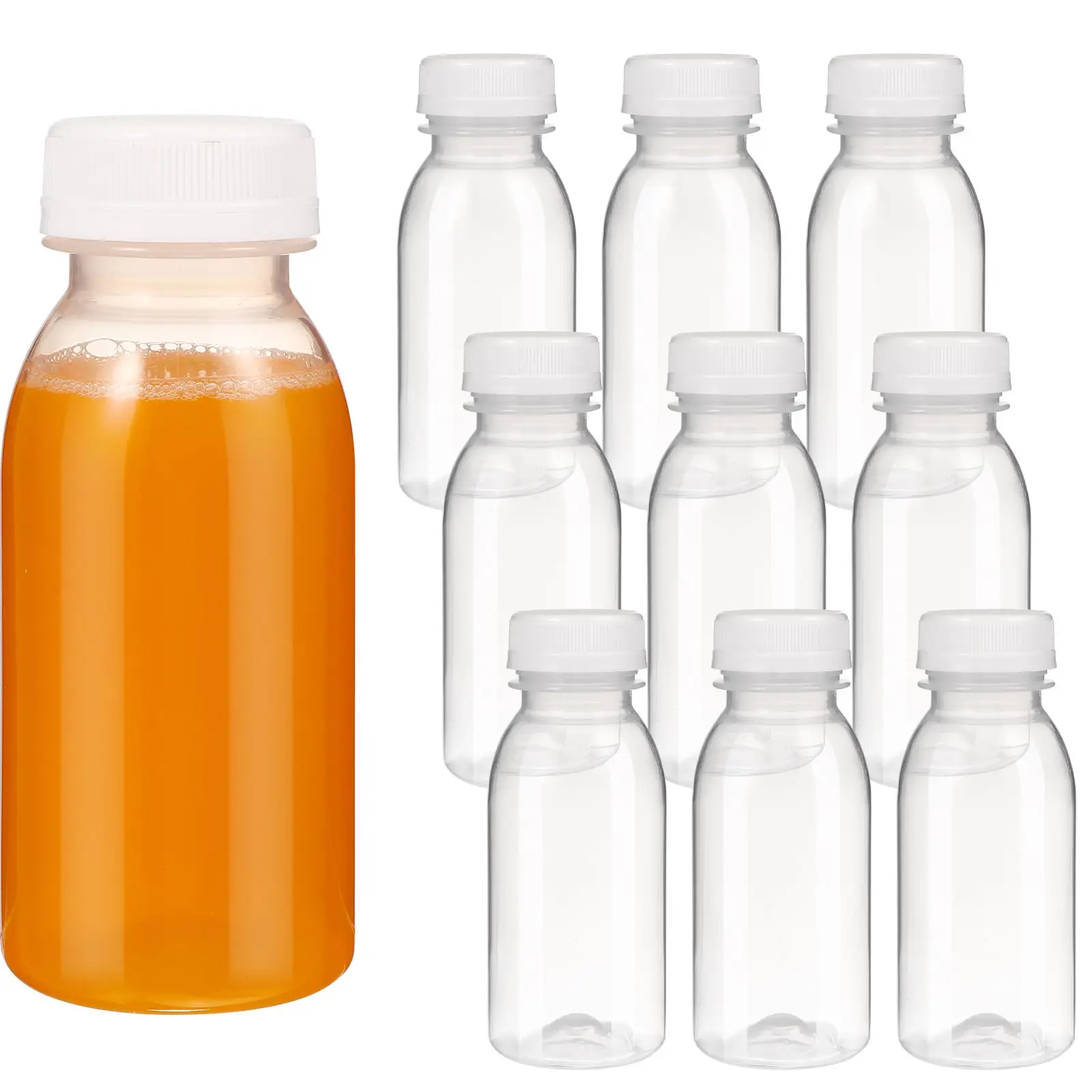 10 Pcs Plastic Beverage Bottles Simple Milk Drink Storage Child Pet Juice PET Reusable Bar Containers
10 Pcs Plastic Beverage Bottles Simple Milk Drink Storage Child Pet Juice PET Reusable Bar Containers