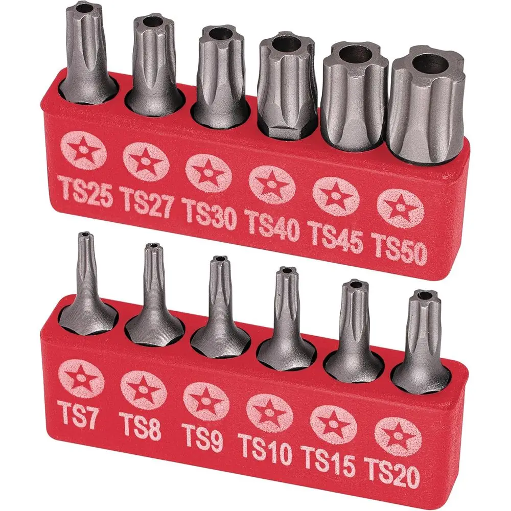 5-Point Tamper-Proof Security Bit Set - 12-Piece Star, TS7-50, Multifunction, Damage/Shear Resistant Torque Kit
5-Point Tamper-Proof Security Bit Set - 12-Piece Star, TS7-50, Multifunction, Damage/Shear Resistant Torque Kit