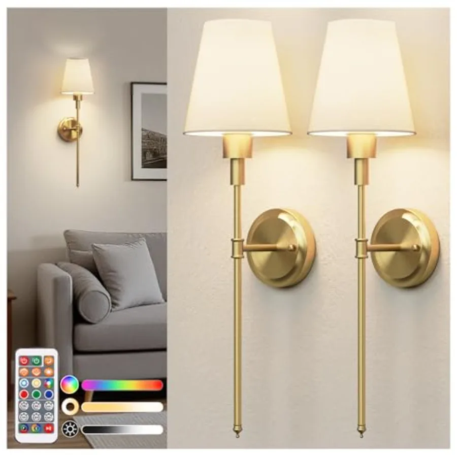 Battery Operated Wall Sconce Set of 2 Wireless Wall Light Easy to Install 15 Color Rechargeable Wall Sconces Sconce Wall Decor
Battery Operated Wall Sconce Set of 2 Wireless Wall Light Easy to Install 15 Color Rechargeable Wall Sconces Sconce Wall Decor
