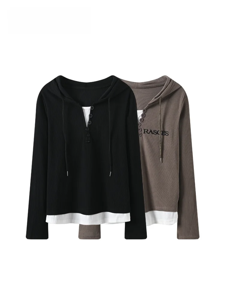 CaraCLUB Large Size Hooded Long Sve Knitted Sweater Women's Autumn Winter New Sle Loose Age-Defng Fake Two-Piece Top
CaraCLUB Large Size Hooded Long Sve Knitted Sweater Women's Autumn Winter New Sle Loose Age-Defng Fake Two-Piece Top