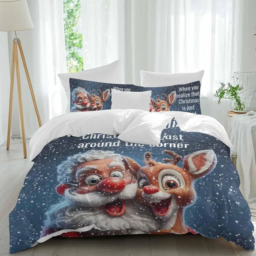 Chrisas SClaus Sheet Set, unny Deer SWinter lakes Gradient Blue 4 Pieces Breathable Sot Duvet Cover Set Bedding Cozy Bed lat She
Chrisas SClaus Sheet Set, unny Deer SWinter lakes Gradient Blue 4 Pieces Breathable Sot Duvet Cover Set Bedding Cozy Bed lat She