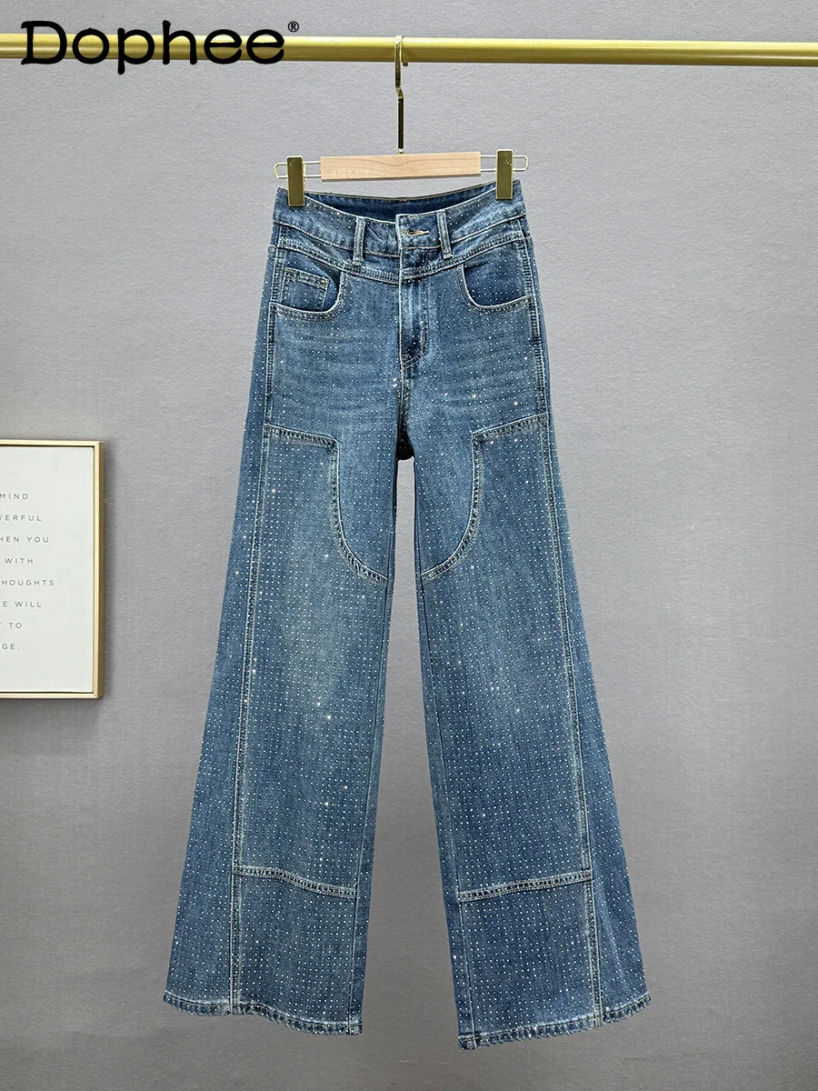 Heavy Industry Hot Diamond Denim Wide Leg Pants Women's Spring 2025 New High Waist Loose European Station Floor Mopping Pants
Heavy Industry Hot Diamond Denim Wide Leg Pants Women's Spring 2025 New High Waist Loose European Station Floor Mopping Pants
