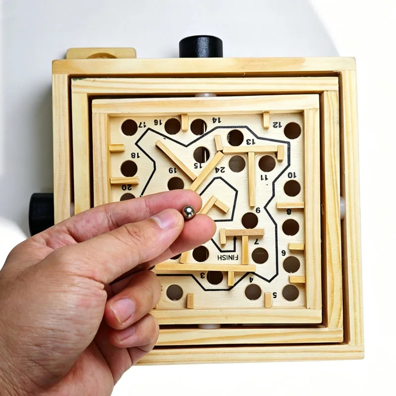 Wooden Labyrinth Marble Maze Brain Teaser Puzzles Box Focus Patience Hand Eye Coordination Educational Toys Gifts For Kids Adult
Wooden Labyrinth Marble Maze Brain Teaser Puzzles Box Focus Patience Hand Eye Coordination Educational Toys Gifts For Kids Adult