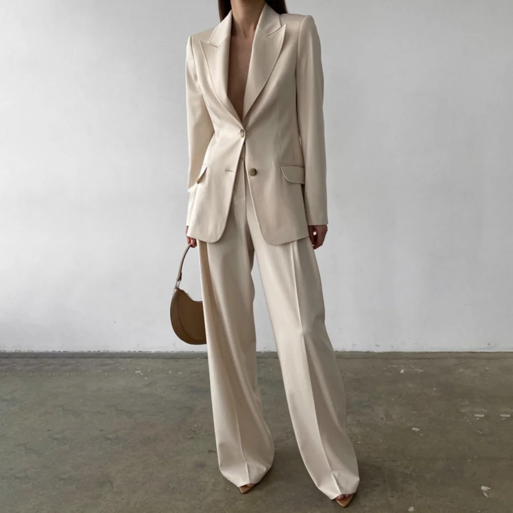 Suit Set Women Single Row Two Button Elegant Temperament Slim Fit Pocket Casual Suit for Women
Suit Set Women Single Row Two Button Elegant Temperament Slim Fit Pocket Casual Suit for Women