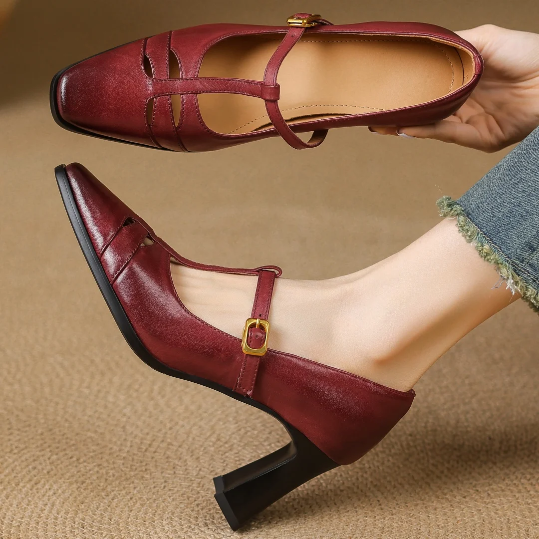 danxuefei women's cow leather narrow band t-strap hollow-out pumps 7.5cm thin high heel sexy ladies daily slim dress heels shoes
danxuefei women's cow leather narrow band t-strap hollow-out pumps 7.5cm thin high heel sexy ladies daily slim dress heels shoes