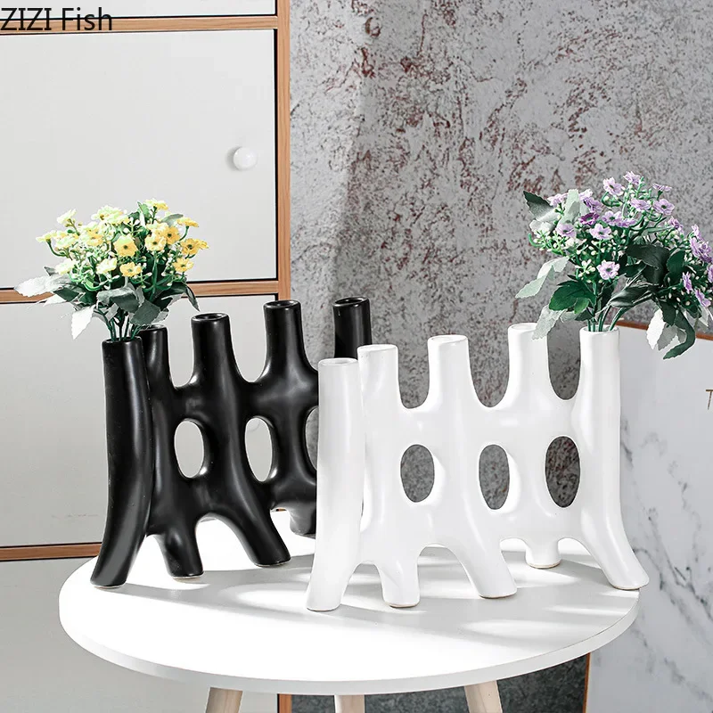 Creativity Ceramic Vase Artificial Flowers Flower Arrangement Living Room Decoration Abstract Floral Vases Home Decor Modern
Creativity Ceramic Vase Artificial Flowers Flower Arrangement Living Room Decoration Abstract Floral Vases Home Decor Modern