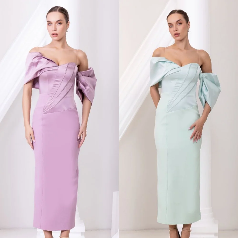 Customized Matching Pleat Straight Off-the-shoulder Midi Dresses Celebrity Dresses Fashion Modern Style Exquisite Classic High Q
Customized Matching Pleat Straight Off-the-shoulder Midi Dresses Celebrity Dresses Fashion Modern Style Exquisite Classic High Q