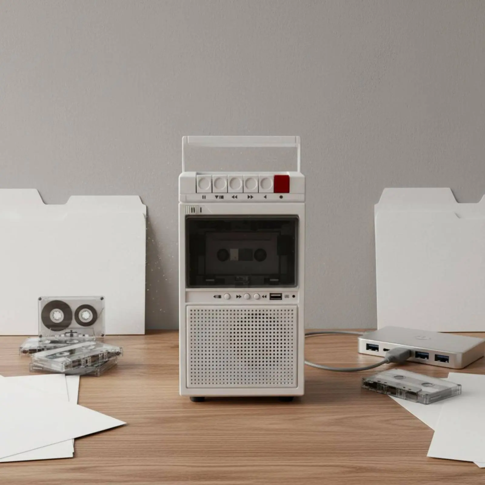 Retro Cassette Device Tape Deck Play and Preserve Function Portable Cassette Device Inspired Cassette Device Individual Tape
Retro Cassette Device Tape Deck Play and Preserve Function Portable Cassette Device Inspired Cassette Device Individual Tape