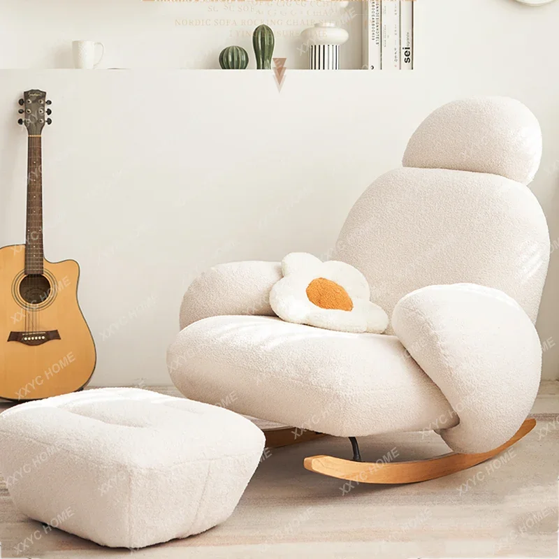 Rocking Sofa White Recliner Chair Bedroom Nordic Comfy Reading Living Room Chair Foldable Poltrona Luxury FurnitureLJYXP
Rocking Sofa White Recliner Chair Bedroom Nordic Comfy Reading Living Room Chair Foldable Poltrona Luxury FurnitureLJYXP