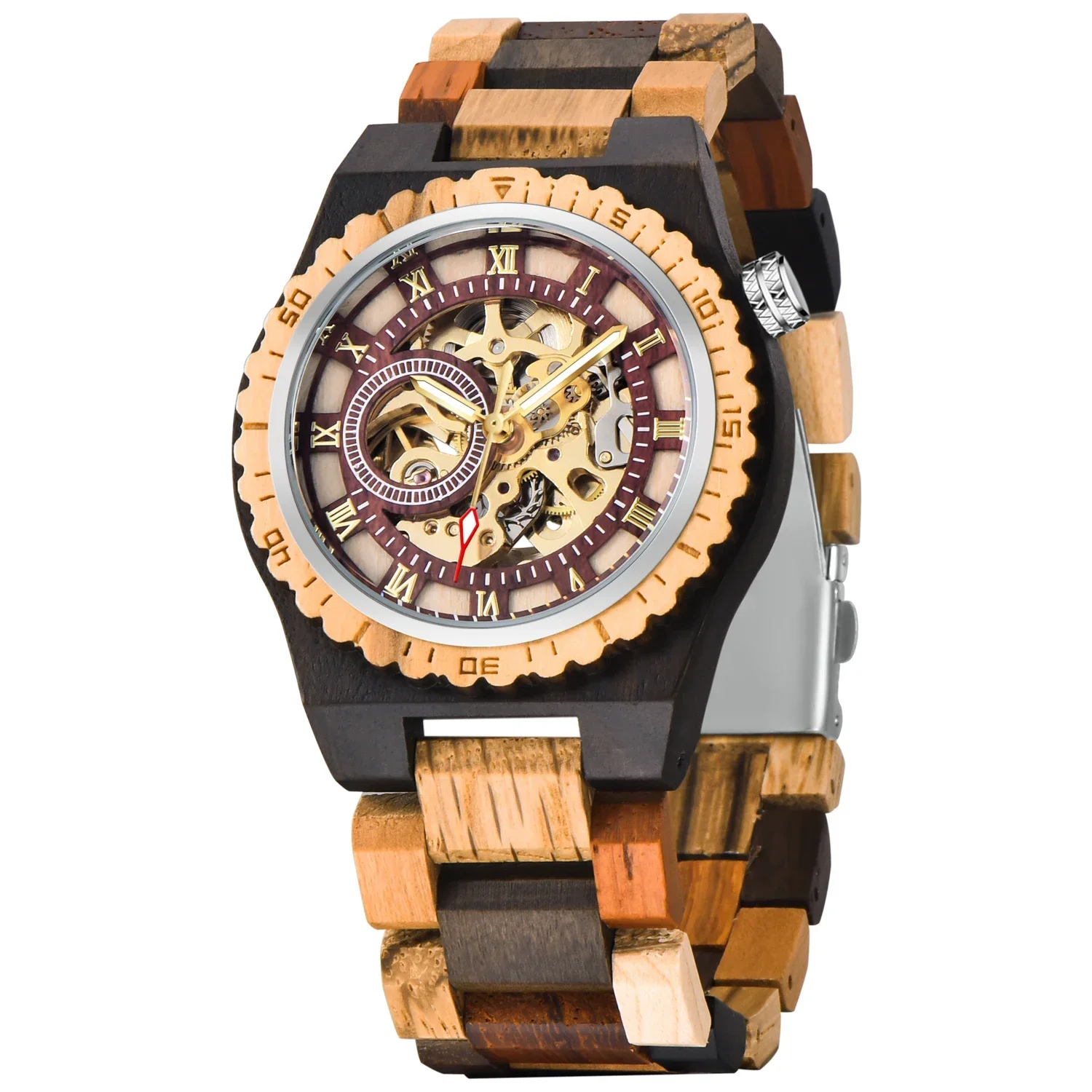 New Roman Numerals Men's Watch | Brown Color Blocked Automatic Mechanical Hand Wind Casual Fashion Accessory
New Roman Numerals Men's Watch | Brown Color Blocked Automatic Mechanical Hand Wind Casual Fashion Accessory