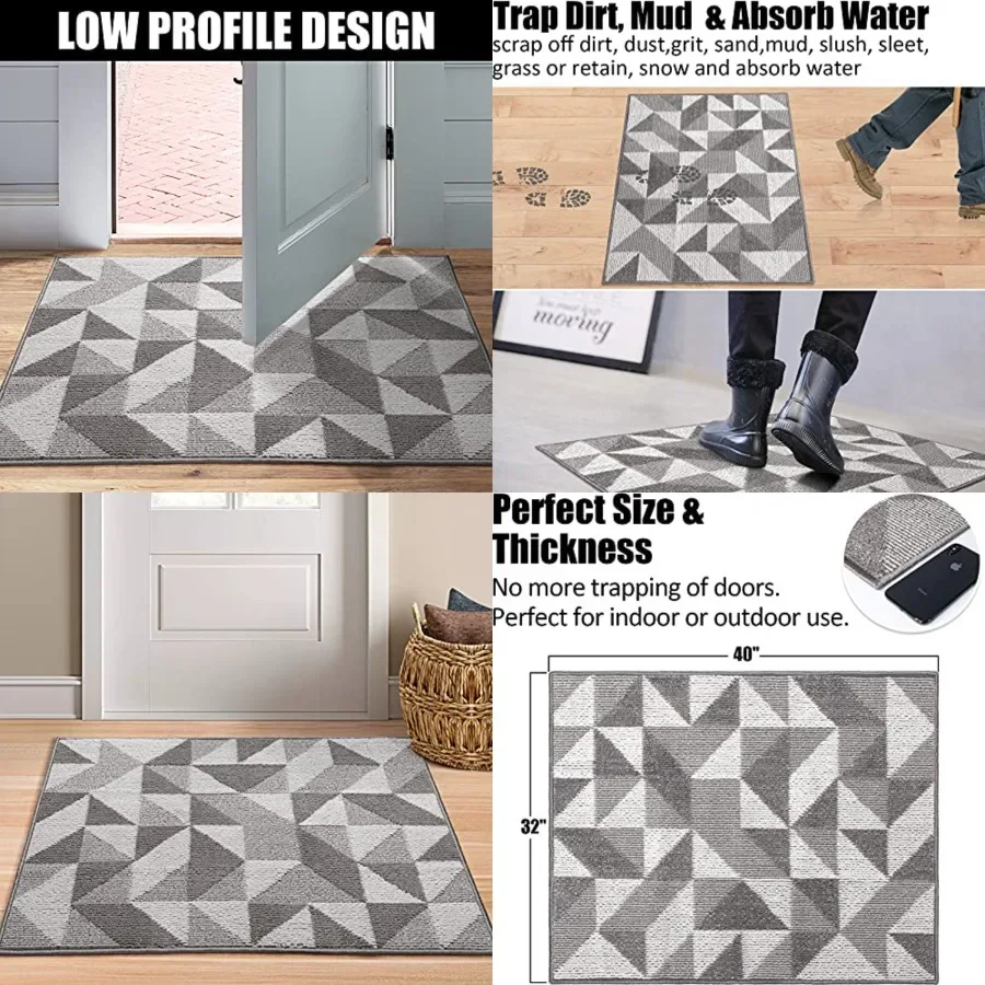 Indoor Doormat 32x 40, Absorbent Front Back Door Mat, Rubber Backing Non Slip Floor Mats Inside Mud Dirt Trapper Outside Entran
Indoor Doormat 32x 40, Absorbent Front Back Door Mat, Rubber Backing Non Slip Floor Mats Inside Mud Dirt Trapper Outside Entran