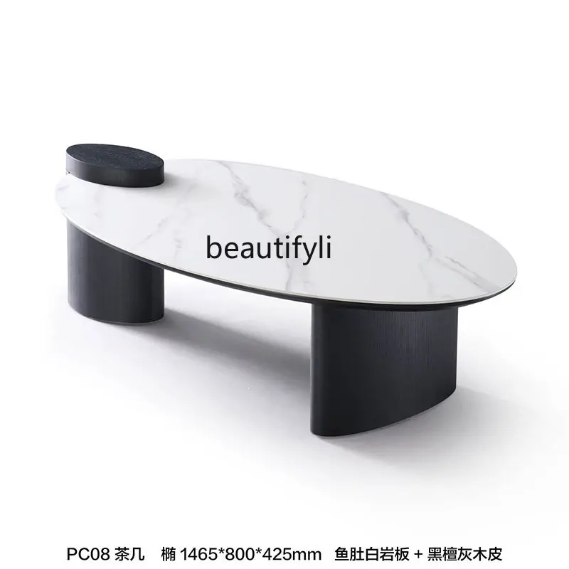 Italian Minimalist Tea Table Combination Creative Modern Simple and Light Luxury Living Room Home Stone Plate Oval Tea Table
Italian Minimalist Tea Table Combination Creative Modern Simple and Light Luxury Living Room Home Stone Plate Oval Tea Table