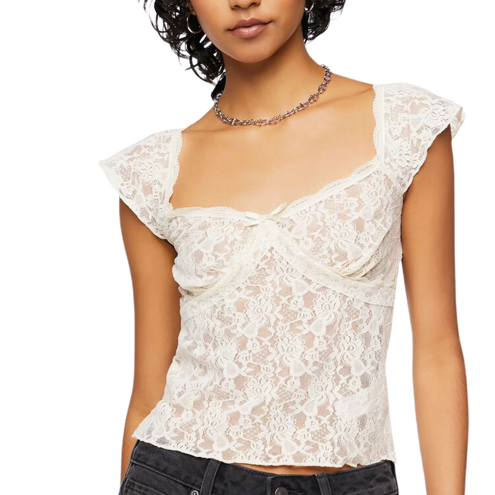Women Cap Sleeve Y2K T-Shirts Casual Floral Lace Basic Crop Tops for Party Streetwear Clubwear Summer Blouse
Women Cap Sleeve Y2K T-Shirts Casual Floral Lace Basic Crop Tops for Party Streetwear Clubwear Summer Blouse