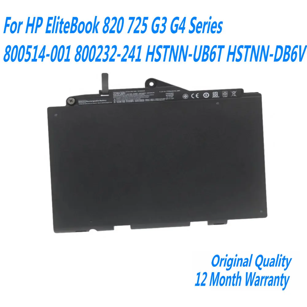 New SN03XL Laptop Battery For HP EliteBook 820 725 G3 G4 Series 800514-001 800232-241 HSTNN-UB6T HSTNN-DB6V 11.4V 44WH
New SN03XL Laptop Battery For HP EliteBook 820 725 G3 G4 Series 800514-001 800232-241 HSTNN-UB6T HSTNN-DB6V 11.4V 44WH