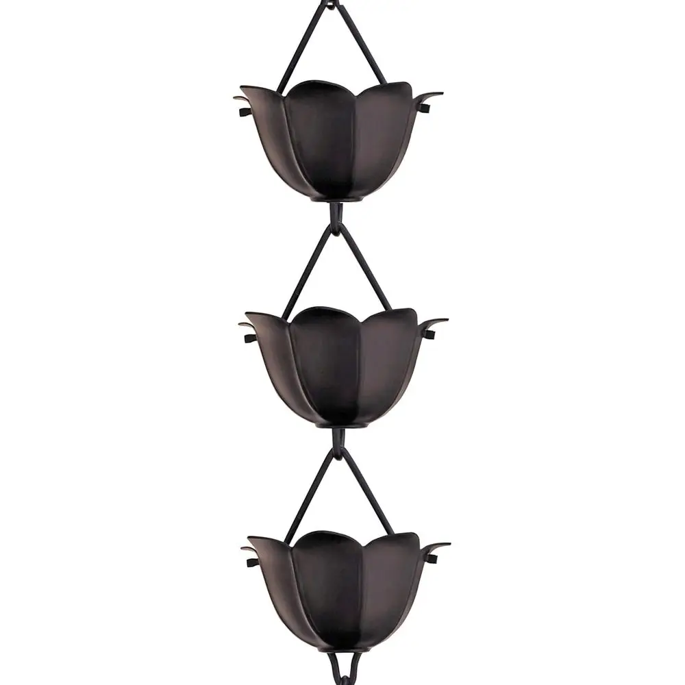 Декоративные дождевые цепи Monarch Rain Chains Lotus Black или водосточные желоба – черные, удлиненные на 3 т, для улицы, прочные, сверхмощные
Декоративные дождевые цепи Monarch Rain Chains Lotus Black или водосточные желоба – черные, удлиненные на 3 т, для улицы, прочные, сверхмощные