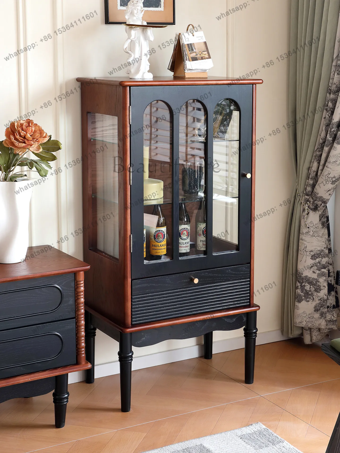 Living room solid wood locker household storage storage wall side cabinet
Living room solid wood locker household storage storage wall side cabinet