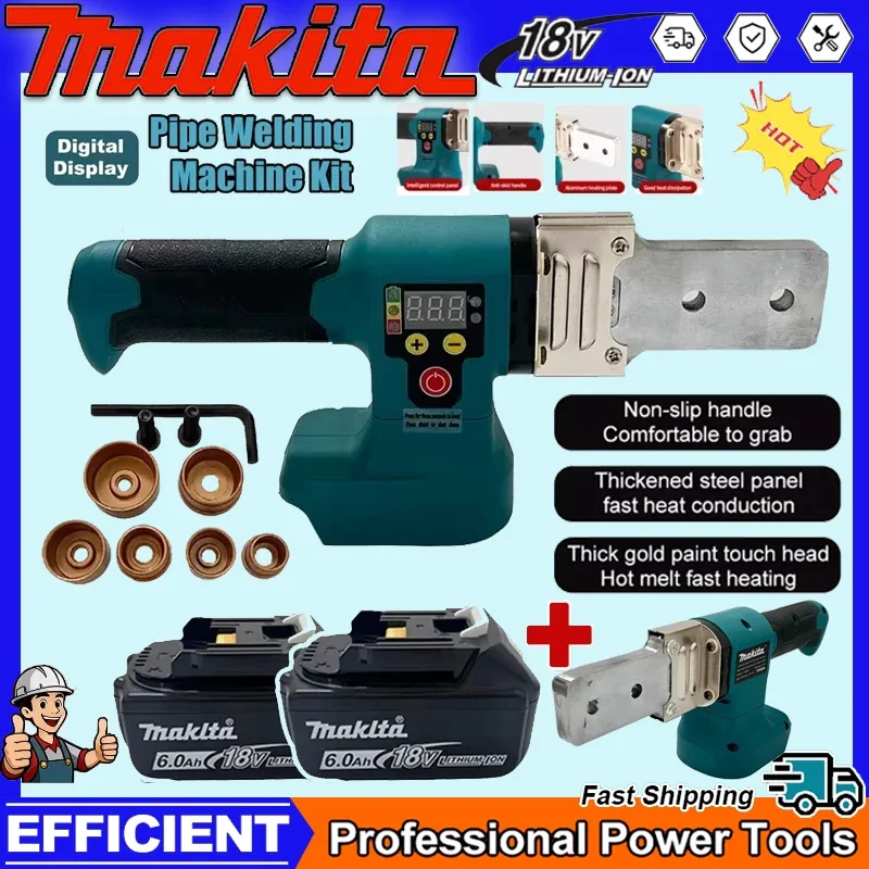 Электрический аппарат для сварки труб Makita, беспроводной паяльник для термопластика (ПП, ППР, ПЭ), без аккумулятора
Электрический аппарат для сварки труб Makita, беспроводной паяльник для термопластика (ПП, ППР, ПЭ), без аккумулятора