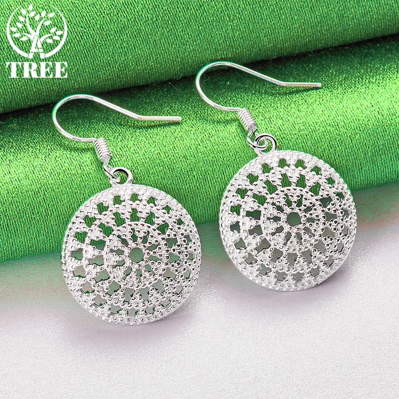 ALITREE 925 Sterling Silver Hollow Circular Drop Earrings For Women Party Engagement Wedding Fashion Charm Jewelry Birthday Gift
ALITREE 925 Sterling Silver Hollow Circular Drop Earrings For Women Party Engagement Wedding Fashion Charm Jewelry Birthday Gift
