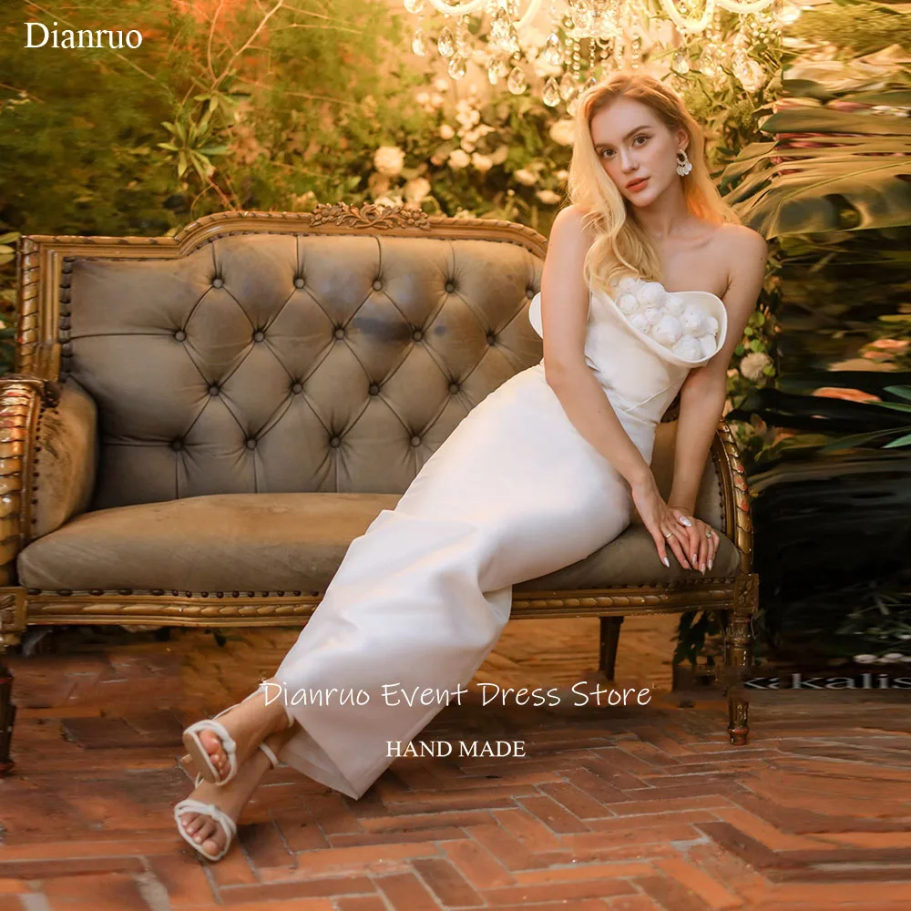 Dianruo Elegant Strapless Rose Detailed Evening Dress Satin Sleeveless Prom Dresses A Line Bodycon Abiti Da Cerimonia Customized
Dianruo Elegant Strapless Rose Detailed Evening Dress Satin Sleeveless Prom Dresses A Line Bodycon Abiti Da Cerimonia Customized