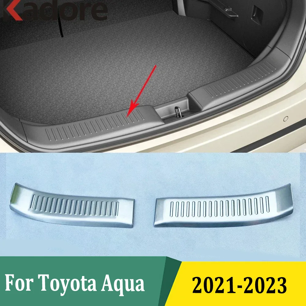 Защитная накладка на задний бампер для Toyota Aqua 2021 2022 2023, Накладка на порог, автомобильная наклейка, аксессуары для интерьера, нержавеющая сталь
Защитная накладка на задний бампер для Toyota Aqua 2021 2022 2023, Накладка на порог, автомобильная наклейка, аксессуары для интерьера, нержавеющая сталь