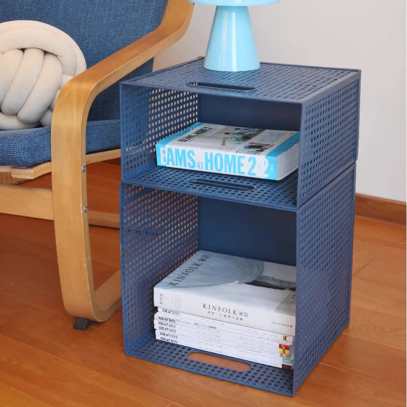 Minimalist Bedside Table Blue Metal 2-layers Organizer Bedroom Side Storage Shelf Modern Magnetic Combination Storage Basket
Minimalist Bedside Table Blue Metal 2-layers Organizer Bedroom Side Storage Shelf Modern Magnetic Combination Storage Basket