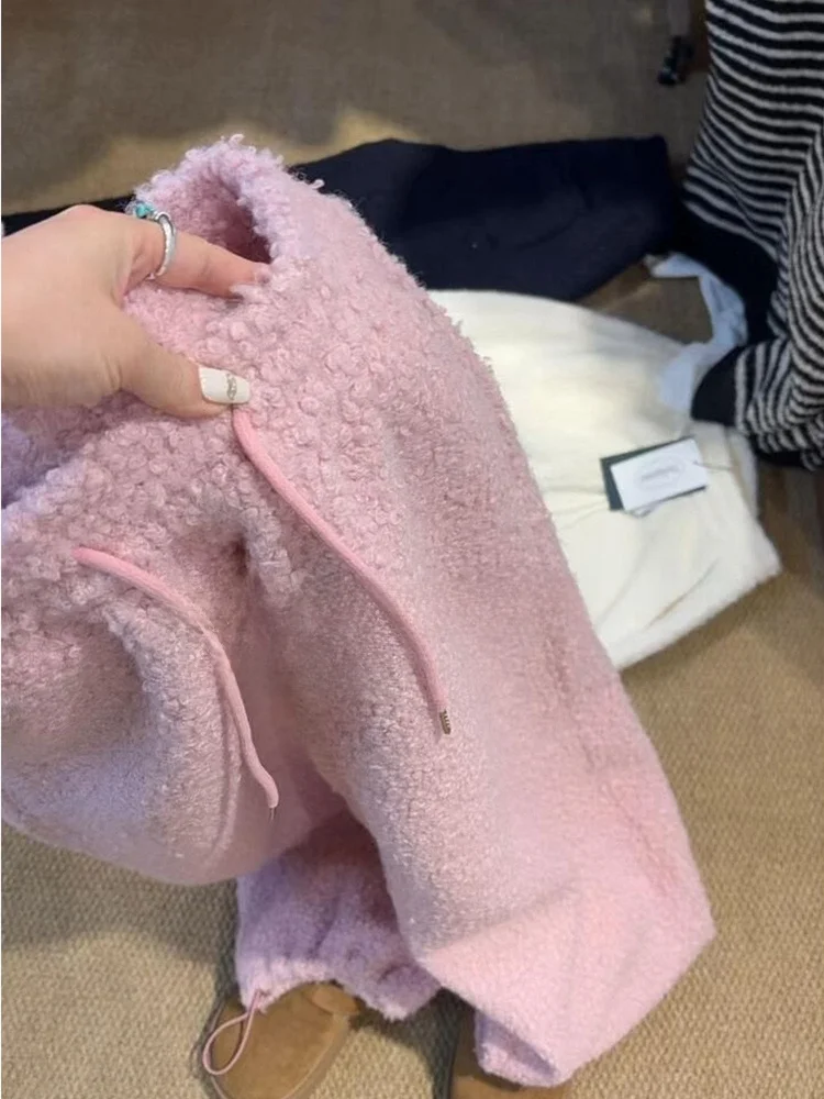 plus Size Comfortable Thiened Dstring Straight Leg Pants Women's Winter Warm Simple Pink Circle Pants Casual Trousers
plus Size Comfortable Thiened Dstring Straight Leg Pants Women's Winter Warm Simple Pink Circle Pants Casual Trousers