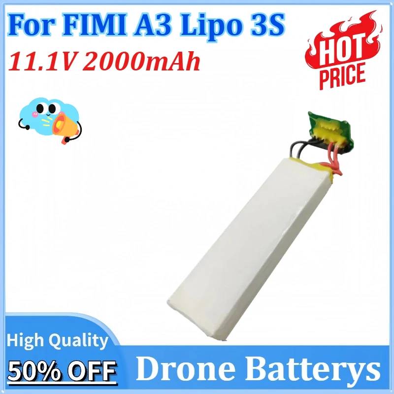 Newly Upgraded 11.1V 2000mAh Drone Battery for FIMI A3 Lipo 3S Replacement DIY Drone Assembling AccessoriesLithium Battery Cells
Newly Upgraded 11.1V 2000mAh Drone Battery for FIMI A3 Lipo 3S Replacement DIY Drone Assembling AccessoriesLithium Battery Cells