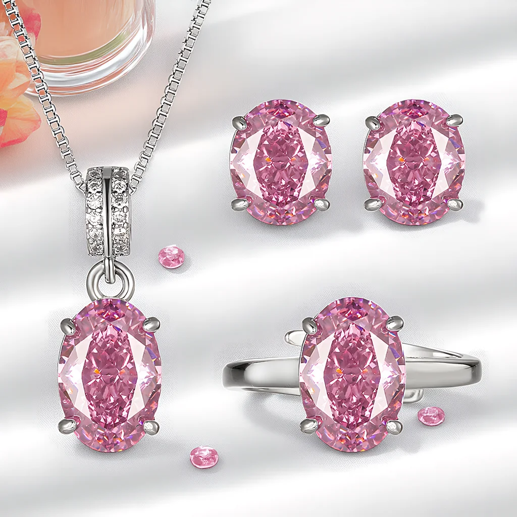 3pcs Elegant Vintage Jewelry Set for Women Rose Red Egg Shape Necklace Shiny Crystal Choker Bridal Wedding Earrings Party
3pcs Elegant Vintage Jewelry Set for Women Rose Red Egg Shape Necklace Shiny Crystal Choker Bridal Wedding Earrings Party