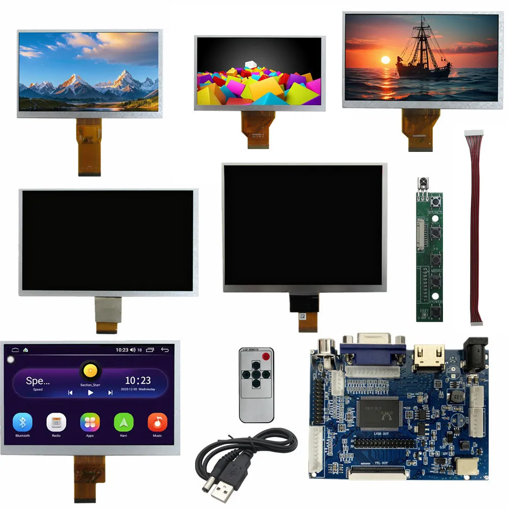 7/8/9/10,1-дюймовый ЖК-дисплей с экраном 1024*600 + HDMI-совместимая плата драйвера VGA, комплект монитора для отображения рекламных видеоизоров
7/8/9/10,1-дюймовый ЖК-дисплей с экраном 1024*600 + HDMI-совместимая плата драйвера VGA, комплект монитора для отображения рекламных видеоизоров